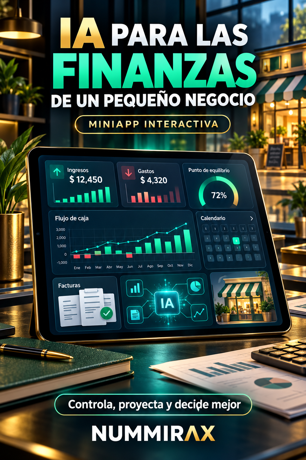 Portada IA para las finanzas de un pequeño negocio